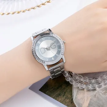 DG mærke den Europæiske 2020-pop stil damer luksus diamant ur i rustfrit stål mekanisk dameur ladies casual business watch