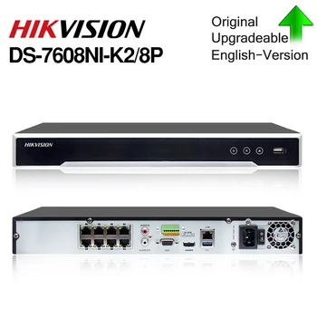 Hikvision Oprindelige NVR DS-7608NI-K2/8P 8CH POE NVR 8MP 4K-Optage 2 SATA for POE Kamera Security Network Video Recorder