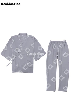 2021 japansk kimono, nattøj, pyjamas vintage mænd hjem slåbrok kimono badekåber loungewear hjem mænd, pyjamas sæt