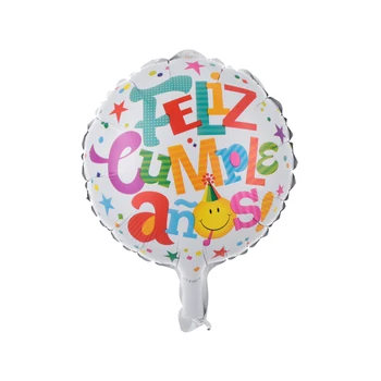 50stk 10tommer spanske tillykke med Fødselsdagen Kærlighed Folie Balloner Feliz Cumpleanos Te Quiero Luft Baloes Begivenhed Party Dekorationer Luft Golobs