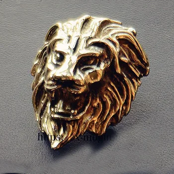 King Lion Værge Skrue på Knappen Øko-ven Messing Rigdom Klud Spænde Ren kobber Dyr, Spænde, dekorative DIY tilbehør