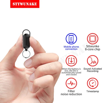 STTWUNAKE optager mini aktiveret optagelse diktafon lyd-og digitale faglige mikro-flash-drev på tværs af
