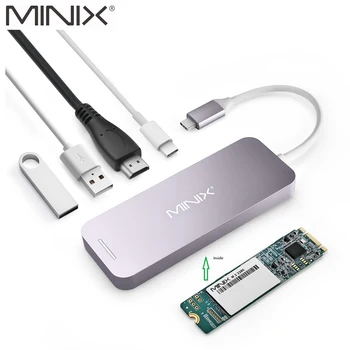 MINIX-NEO C-S2 og USB-Hub USB-C Multiport SSD Storage-Type C-Hub HDMI USB 3.0-120G/240G højhastigheds-overførsler, Alt I Én til MacBook