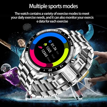 LIGE Mænd, Smart Ur Bluetooth Opkald, Blodtryk, puls Overvågning Multifunktionelle Sports Ure Vandtæt Smartwatch