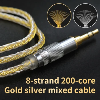 KZ 8 Core Guld Sølv Blandet forgyldt Opgradere kabel-Hovedtelefon wire for ZS10 Pro ZSN AS10 AS06 ZST ES4 ZSN Pro BA10 ES4 ZSX C12
