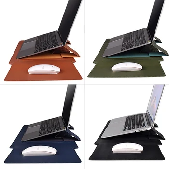 For Macbook Tilfælde Mp-Laptop Taske PU Læder 13/14 tommer Notebook Case Laptop Sleeve Taske med Stand musemåtte