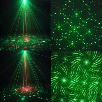 24 Tilstande LED Disco Party Light Laser Projektor Lampe Indendørs Fase Effekt Belysning Vis for DJ dansegulvet Jul Hjem Indre