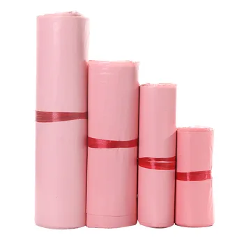 Lys Pink Kurer Tasker Tykkere Opbevaringspose Vandtæt Pose Konvolut Mailer Selvklæbende Tætning Plast Emballage Pose