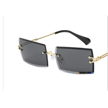 EYECRAFTERS Lille Mode Solbriller Kvinder Uindfattede Square solbriller Kvinder Nuancer Designer Stil Kvindelige Uv400 Retro Mandlige