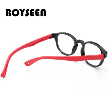 BOYSEEN mode Børns briller ramme behagelig silikone briller ramme Kid Optiske briller 8141