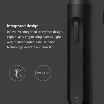 2020 NYE Xiaomi Mi Electric Manual Oneness Skruetrækker USB-Opladning Integreret Skrue Driver 6stk S2 Lang Skrue Bits Skrue Driver