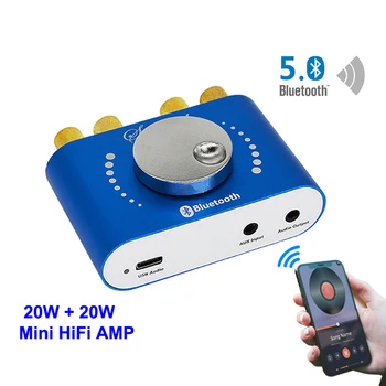 20 W+20 W Mini-Forstærker, Bluetooth-5.0 Højttaler Digital Audio Power Class-D 30W~200W HiFi Stereo USB-Musik lydkort App AMP