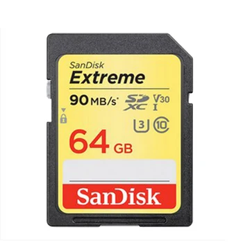 Original SanDisk Extreme PLUS SD-Kort, SDHC, SDXC U3 Hukommelseskort Klasse 10 90MB/s 32GB, 64GB 16GB 128GB cate til sd-Kameraer