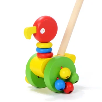 Træ-Søde Tegneserie Dyr Bil, Legetøj Til Børn, Baby Trolley Vogn Træ-Skubber Populært Legetøj, Barn af Høj kvalitet Pædagogisk Legetøj