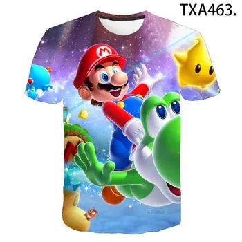 Klassiske Spil Super Mario T-Shirt Mænd, Kvinder, Børn, Adventure Island Toppe Dreng Pige Cool Kids Tee Super Smash Bros 3D-T-shirt