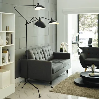 Nordisk DaWn Spider Serge Mouille gulvlampe Modellering Soveværelse Industrielle stående Lampe Simple Living Room Led-Væg Lys Armatur