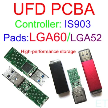 Bedste Kvalitet USB-FLASH-DREV PCBA, LGA60 / LGA52 Dual Puder, IS903 Controller USB3.0 PCBA med Sager, DIY KITS UFD