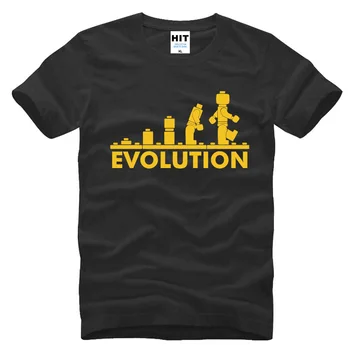 LEGO Robot EVOLUTION T-Shirt Sjove Trykt Sheldon Cooper T Shirts Mænd Kort Ærme O-Hals Bomuld Mænd Tøj Toppe
