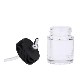 10STK Airbrush Glas, Flasker, Air Brush Flaske (Glas) med 30 Vinkel Adapter Låg Montering med på Dual-Action Airbrush
