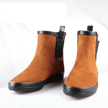 Aleafalling nye design regn støvler vandtæt hjemme med sko kvinde regn kvinde vand gummi-ankel støvler elstic botas w204