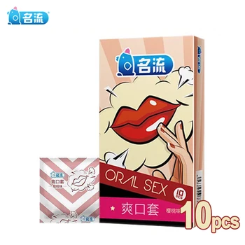 PERSONAGE 10stk Oral Sex Kondomer Naturlig Latex Blowjobs Penis Ærme Kirsebær Smag Mindre smøreolie Tolerere Sex Produkt