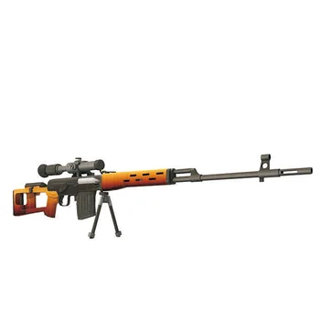 122cm Dragunov SVD Sniper Riffel 1:1 Pistol DIY 3D Papir Kort Model at Bygge Sæt Byggeri Legetøj Pædagogisk Legetøj Militære Model