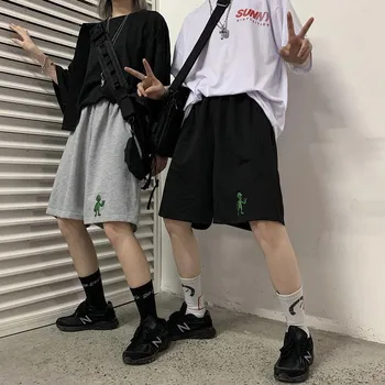 Koreansk Stil Udlændinge Harajuku Casual Løs Lige Jogger Cykel Shorts Kvindelige Høj Talje Sommer-Sport, Der Kører Vintage Hotpants