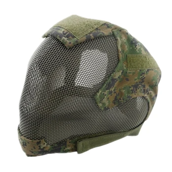 Hær Stål Metal Full Face-Maske Maske Taktiske Airsoft Paintball Hjelm ansigtsmaske Felt Beskyttelse Maske Udendørs CS Wargame Gear