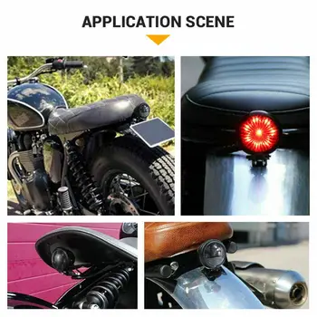 Høj Kvalitet 12V Rød Motorcykel LED Bageste baglygte Motorcykel Bremse Stop Lampe Baglygte til Harley Bobber Chopper Cafe