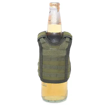 Taktisk Øl Flaske Vest Dække Jagt Uddannelse Militære Mini Molle Vest Personlige Flaske Drikke Sæt Justerbare Skulder Stropper