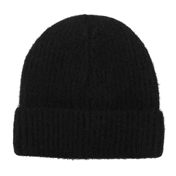 Mode i efteråret og vinteren mænds uld hat udendørs varm høreværn strikkede hat mink imiteret plus bløde uld hat hip-hop hat