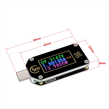 TC66/TC66C Type-C PD udløse USB-C Voltmeter amperemeter spænding 2-vejs nuværende meter multimeter PD oplader batteriet, USB-Tester 30%off