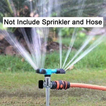 Pakke med 6 1/2 Tommer Zink Flow Gennem Lawn Sprinkler Spike Base, Vanding Sprinklere til Værftet, Græsplæne og Græs Kunstvanding