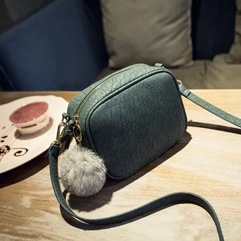 2019 Nye Damer Taske Mode skuldertaske Mini Fur Bolden PU Kvinder Taske Messenger Taske Punge og Håndtasker