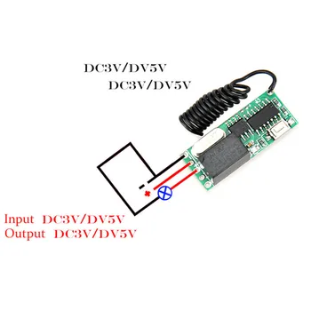 RF-Fjernbetjening Switch System Mini Lille Volumen DC3-5V Modtager 315/433MHZ Vandtæt Sender, Micro 3v, 5v Relæ