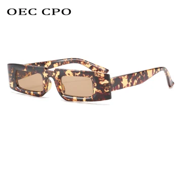OEC CPO Punk Rektangulære Solbriller Kvinder Mode flerfarvet Square solbriller Til kvinder Lille Retro Briller Kvindelige Skygge UV400