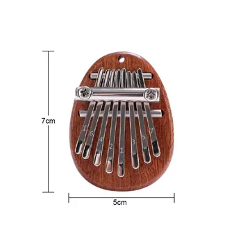 8 Nøgler Bærbare Mini Kalimba Træ Crystal Tommelfinger-Klaver Finger Tastatur Gave Slagtøj Lomme Kalimba Ferie D5P0