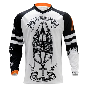 Ånd Velsignelse Pro moto Jersey mountainbike beklædning MTB T-shirt DH MX cykling shirts Offroad på Tværs af motocross Bære