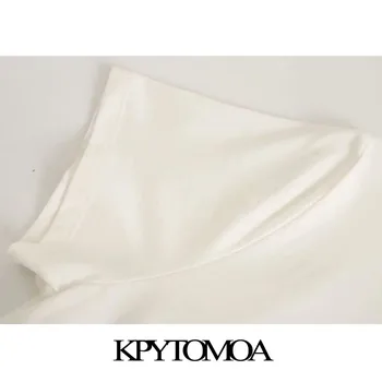KPYTOMOA Kvinder 2020 Smarte Mode -, Patchwork-Plisseret Mini Kjole Vintage O Hals, Kort Ærme Elastisk Talje Kvindelige Kjoler Vestidos