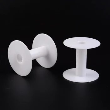 10stk Hvid Plast Spoler Hjulet for Beading Ledning String Ribbon Smykker Tilbehør F60