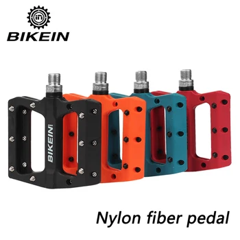 BIKEIN MTB cykel Pedal ultraligh Nylon Fiber fladskærms 9/16 tommer Forsynet med Pedaler Til Mountainbike, BMX Road Cykel Tilbehør 357g