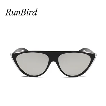 RunBird Vintage Cat Eye Solbriller Kvinder Brand Designer Sexet Sol Briller, Retro Rød Sort Brillerne Fashion Catwalk Briller 1508R