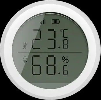 Nyeste For EWelink Smart Home Temperatur Og Luftfugtighed Sensor Med LCD-Skærm, der Arbejder Med ZigBee Smart Hub Liv