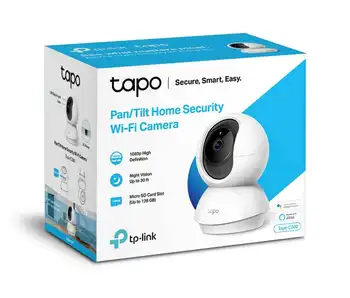 TP-LINK Tapo C200, Wi-Fi-sikkerhed roterende kamera, HD 1080p Video, night vision, X/Y rotation, motion detection