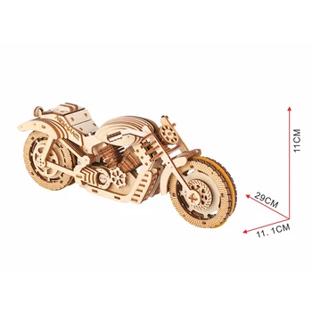 187Pcs/set DIY-Hand-made Motorcykel 3D Træ-Puslespil Toy håndlavede Puslespil Bedste Gave Til 14+