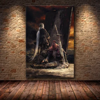 Urammet Spillet Plakat Dekoration Maling af De Mørke Sjæle 3 på HD Lærred lærred maleri kunst plakater og prints