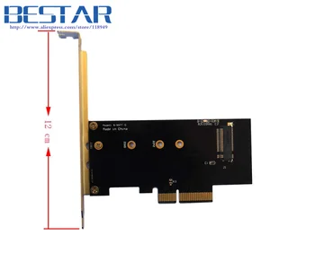 PCI-E 3.0 x4 Lane Host Adapter Omformer Kort M. 2 NGFF M-Tasten SSD til Nvme PCI Express