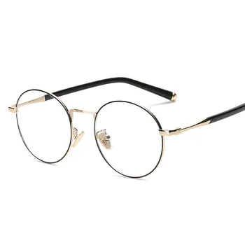 2019 Nye Designer Kvinde Briller Optiske Billeder Metal Runde Briller Ramme Klar linse Eyeware Sort Sølv Guld Eye Glas brille