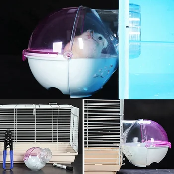 Pet krystalkugle gennemsigtig vindtæt varm rede hamster crystal badeværelse hamster vindtæt gennemsigtig sovende rede For Fugle