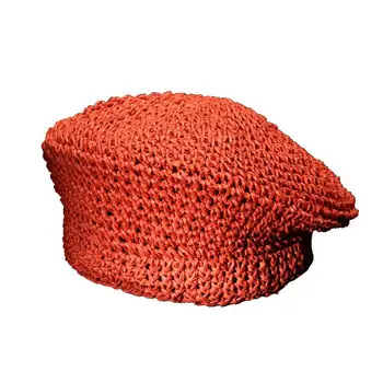 Nye Beige Rafia Solhat Halm Kvinder Sommeren Afslappet Elegante Damer, Beret Hat Fransk Stil Fashionable Foråret Vintage Malere Hat